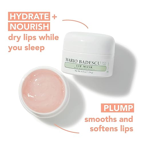 Miniatura 4 de Mario Badescu Lip Mask with Acai and Vanilla for All Skin Types, Overnight Lip Treatment Enriched With Skin Softening Coconut Oil and Hydrating Shea