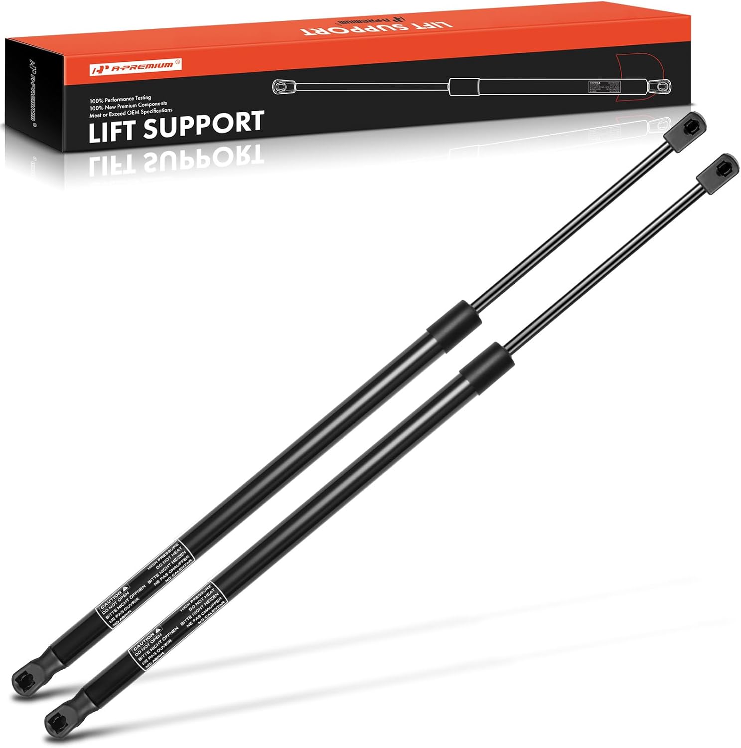 A-Premium Front Hood Lift Support Shock Struts Compatible with Lincoln Model - MKS 2009-2016 Sedan (Only fit Base and EcoBoost) - Replace# 8A5Z16C826A, 8A5Z16C826B(2PC Set)