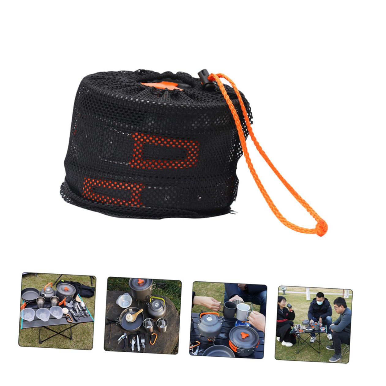 Toyvian 1 Ensemble Set de Cuisine Aluminium pour Camping Ustensiles de Cuisine Portables pour Activités de Plein Air