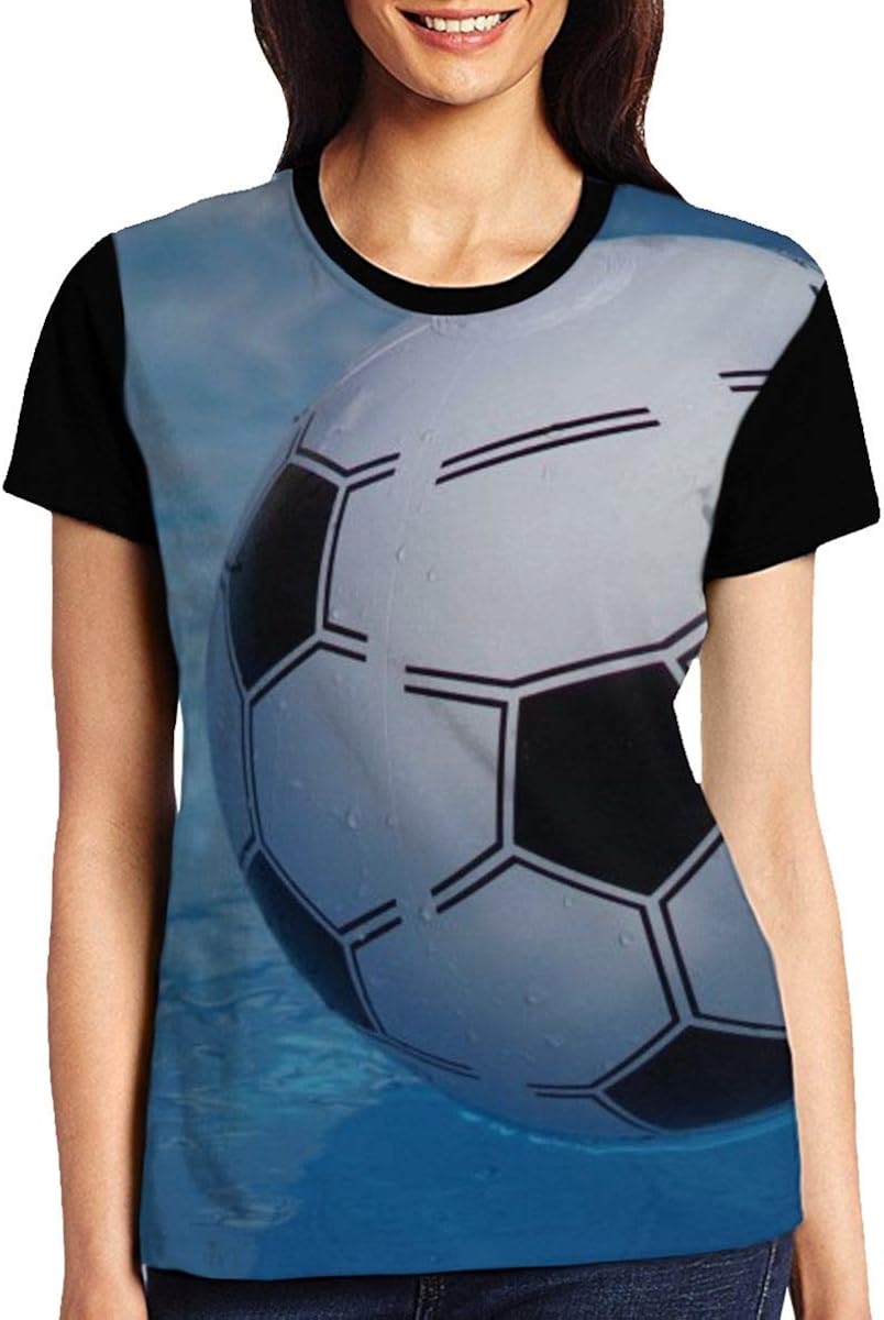 Amazon Co Jp レディース 半袖 Tシャツ サッカー Tシャツ Tシャツ レディース 夏 プリント おしゃれ 通勤 通学 日常用 服 ファッション小物