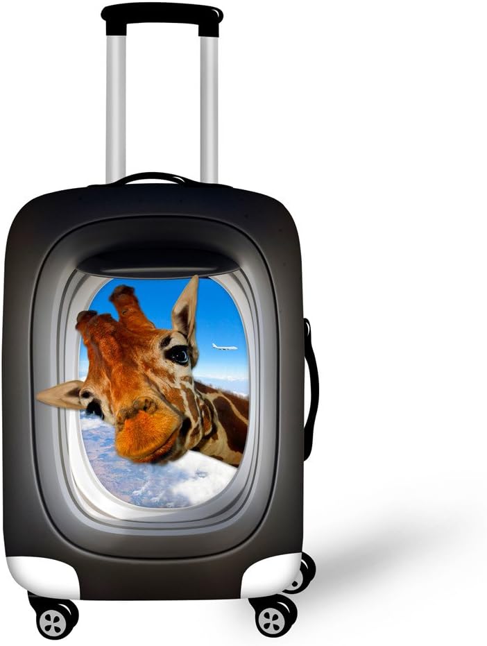 Dremagia Giraffe Funny Travel Luggage Cover Antiscratch