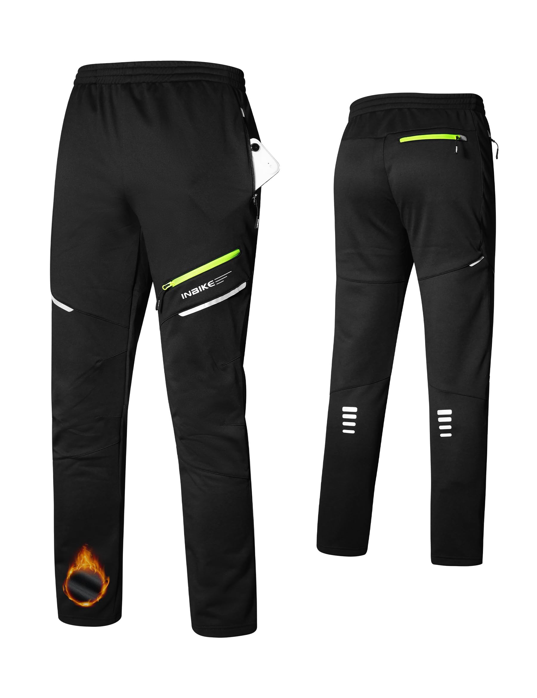 INBIKE Herren Thermo Fahrradhose Winter mit Fleece Körperbetont für Rennrad MTB Pendeln