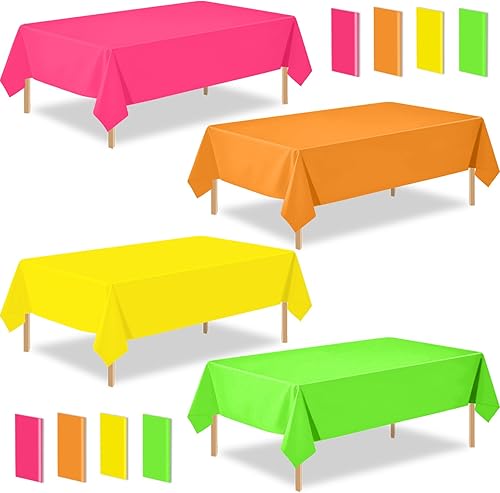Miniatura 24 de Paquete de 2 manteles rectangulares desechables de plástico color verde salvia, de 54 x 108 pulgadas, manteles de plástico verde salvia para E02