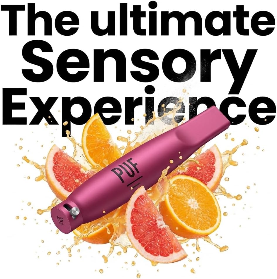 PUF Multi-Flavor Air Cores – Adjustable Airflow Hot Pink for a Customizable Breathing Experience – Grapefruit Orange Mix Pack with Multiple CorePaks (8 Cores Total, 4 of Each Flavor)