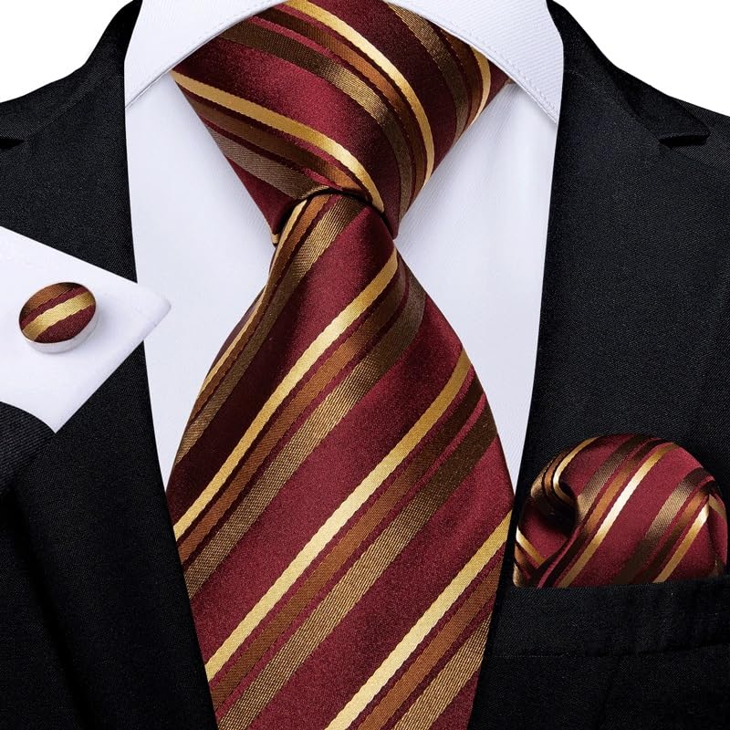 Conjunto de corbata de rayas para hombre y mujer miniatura 2