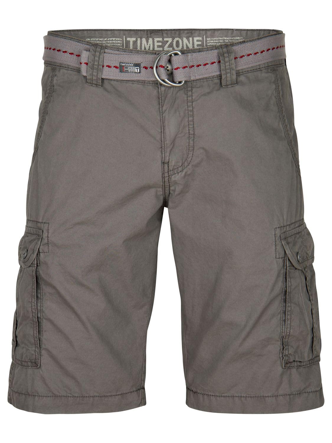 Timezone Pantalones cortos cargo para hombre con cinturón, corte regular, MaguireTZ, pantalones cortos cargo de verano, 100% algodón, beige, gris, verde, azul, 30, 31, 32, 33, 34, 36, 38, 40