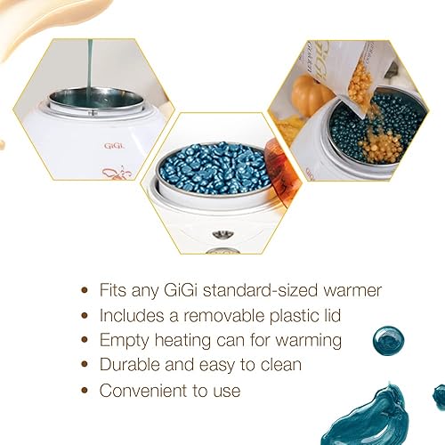 Miniatura 4 de GiGi Lata de recambio de cuentas de cera dura, 14 oz, lata de cera vacía para cuentas de cera