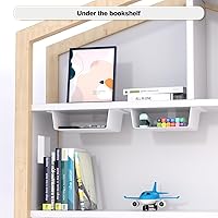 Vista 4 de Paquete de 4 organizadores de cajones debajo del escritorio, estante de almacenamiento debajo del escritorio para escritorios de pie ajustables