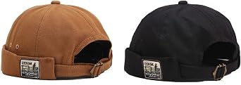 Faringoto Unisex Brimless Hats Visor-Less Sailor Skullcap Beanies