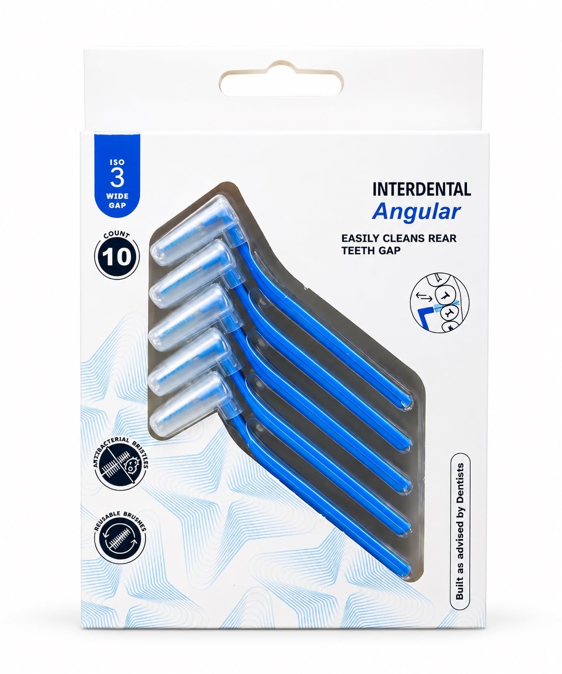 Angular Interdental Brush Blue IOS-3 For Wide Gaps Precision Cleaning Brush for Teeth & Gums-image-18