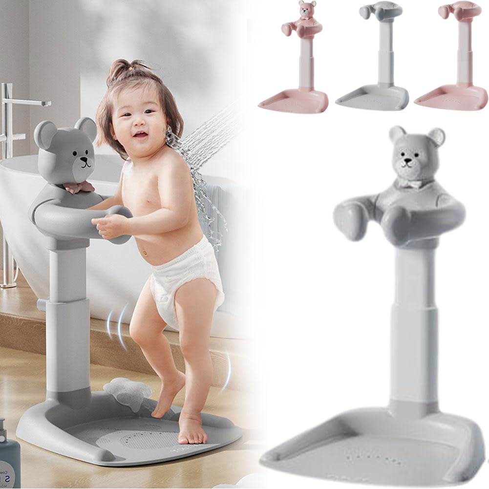 PAMPORPET Baby Duschständer - Einstellbarer Stehhilfe Für Babys 8-36 Monate