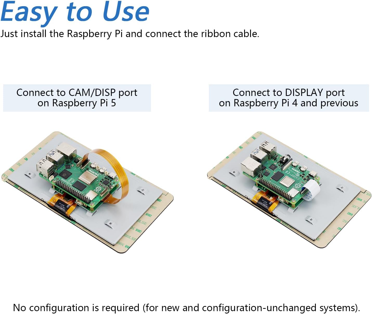 FREENOVE 7 Inch Touch Display for Raspberry Pi 5 4 B 3 B+ A+, 800x480 Pixel IPS Monitor, 5-Point Capacitive Touchscreen, Driver-Free MIPI DSI Port