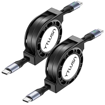 كابل USB C قابل للسحب 100 وات، [عبوة من قطعتين بطول 4 أقدام] كابل USB C إلى USB C LED 5 أمبير كابل شحن سريع،كابل شاحن من النوع C إلى النوع C،كابل USB C لهاتف iPhone 17/16/15/Pro/Pro Max/Plus iPad MacBook Galaxy Pixel PS5