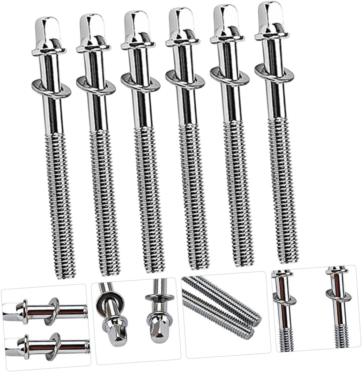 6Pcs Snare Drum Tension Lug Screws Replacement Jazz Mounting Screws for Drum Kits Durable Drum Hardware for Tension and Repair