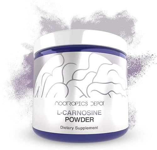 Nootropics Depot L-Carnosina en polvo  2.12oz  Puede ayudar a apoyar la salud cerebral, la longevidad y el metabolismo