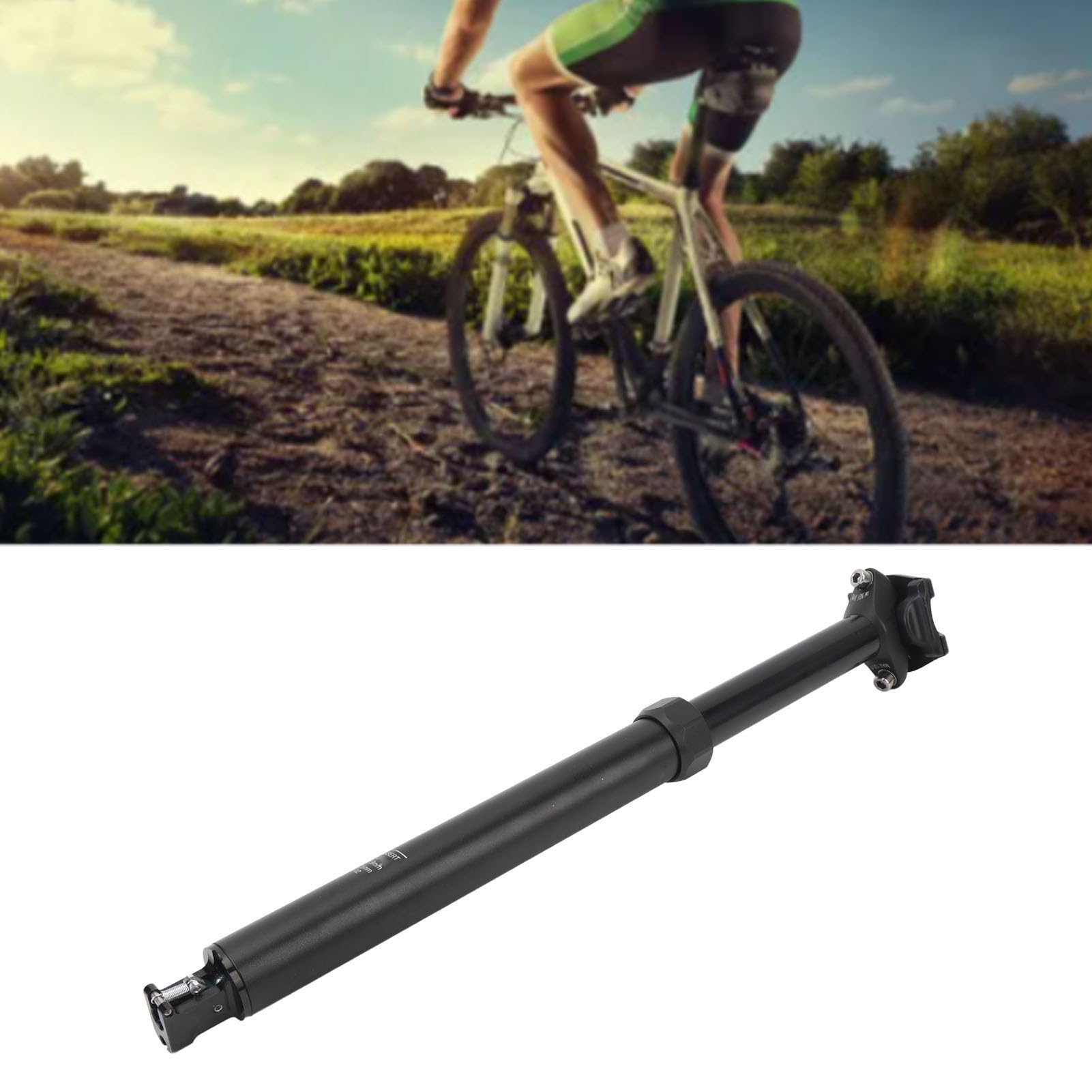 Reggisella Telescopico da Viaggio da 125 Mm con Passaggio Interno, Migliora la Tua Esperienza Ciclistica, Lega di Alluminio, Design Sigillato, Lega di Alluminio per Ciclismo su