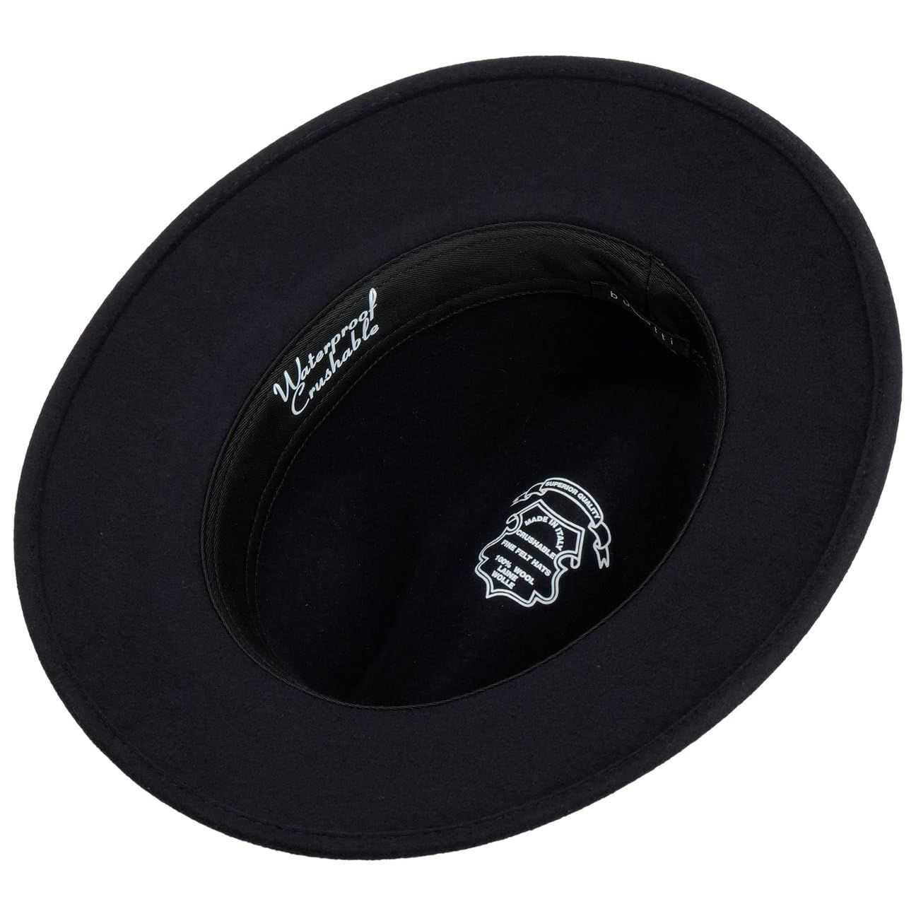 Bugatti Cappello Outdoor Livalo Traveller Uomo - Made in Italy da Pioggia Feltro di Lana con Nastro Grosgrain Autunno/Inverno Inverno - L (58-59 cm) Blu Scuro