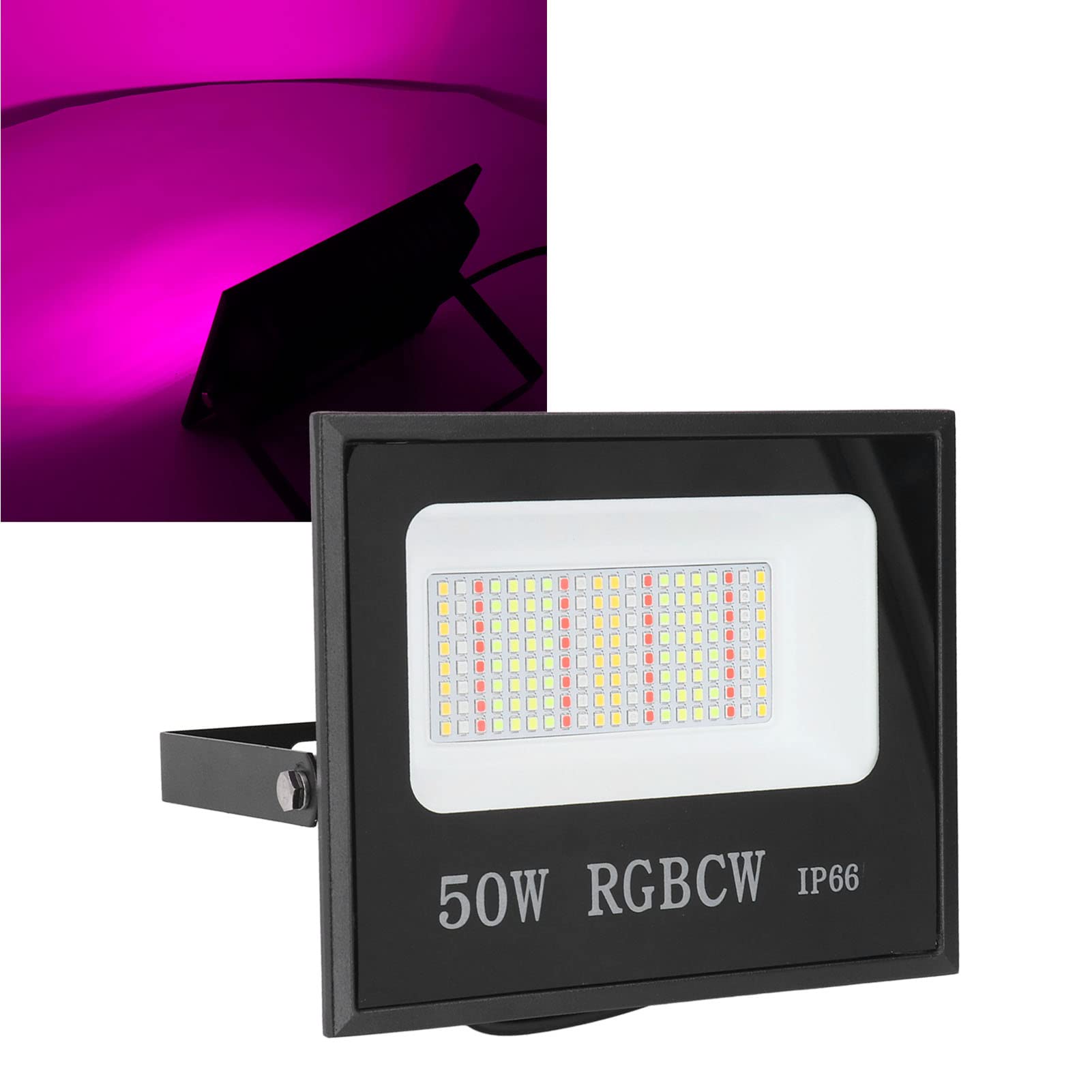 Faretto LED, Impermeabile IP66, 50W RGB | Temporizzazione ad alta efficienza energetica, controllo BT APP integrato, involucro in alluminio, paralume in vetro