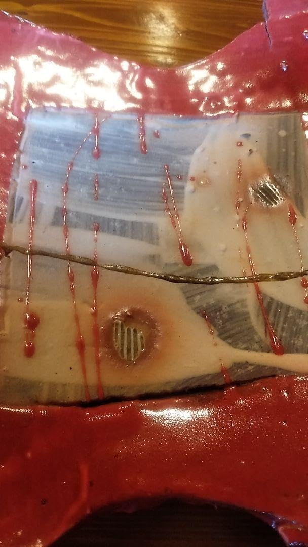 丹波焼き立杭焼丹文窯大西雅文作金継ぎ完品大皿