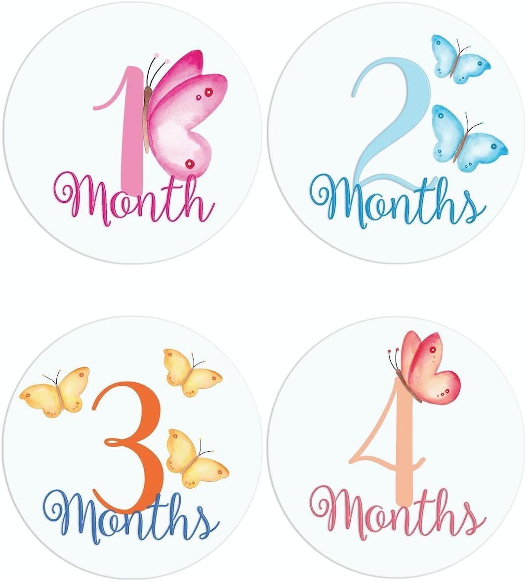 Butterfly baby stickers 1-12 months Baby girl + Bonus Stickers (Limited Time extra)
