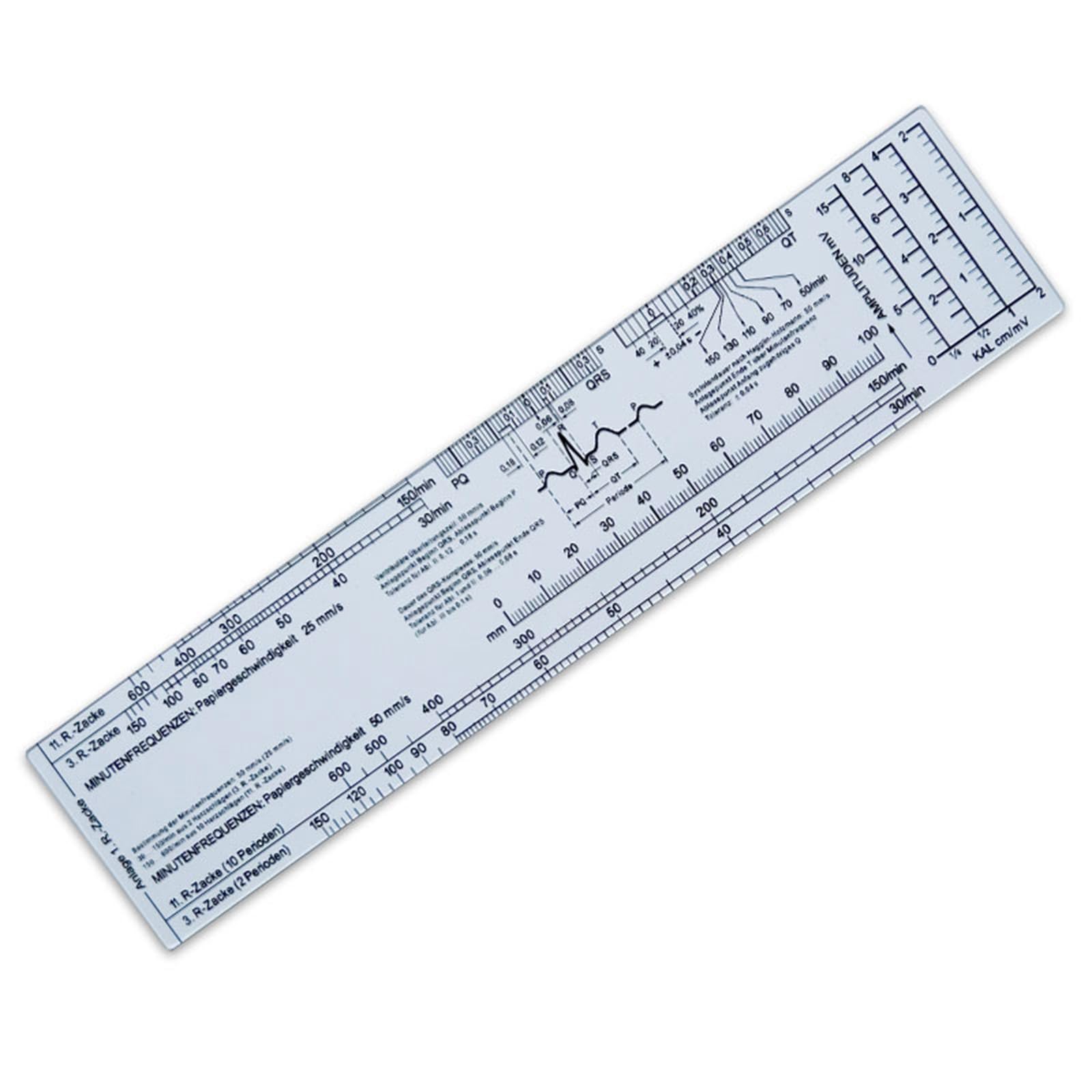 Hdoytxxm Multicolor Caliper Reference Guide Heart Rate Ruler Card Evaluations Tool Heart Rate Scale Interpretation Measurement Tool Electrocardiogram