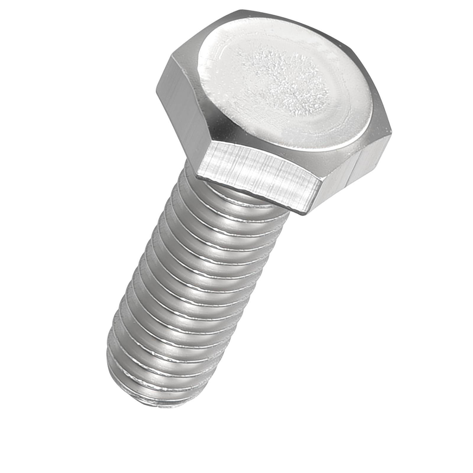 Kozelo 30 Pcs Hex Head Screws Bolts - [M3-0.5x8] 304 Stainless Steel Grade A2-70 Fully Threaded Hex Tap Metric Hexagon Head Screw Machine Bolt Right Hand External Hex Drive, Silver — image 1