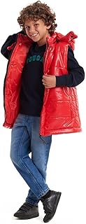 TOUCAN Boys Shiny Waterproof Vest With Zipper