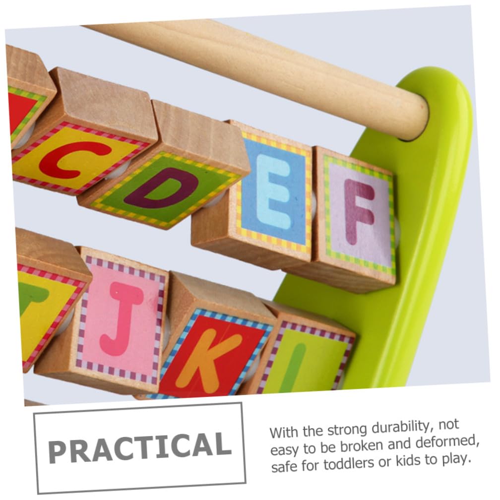 Juguete de Aprendizaje de Letras Alfabeto Madera Decoracion Colegio | Madera Verde, Tablero Educativo para Niños y Toddlers, Bordes Suaves, Coordinación Mano Ojo y Uso Escolar