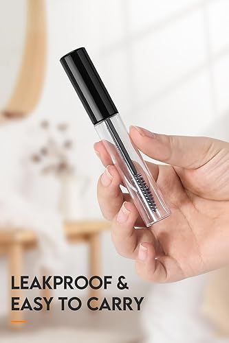 6pack Mascara Tubes Empty for Castor Oil, 10ML Mascara Wand Tube, Eyeliner Tube & Lip Gloss Tube Kit with Funnel, Travel Mascara Tube for Eyelashes Serum Eyebrows Growth Oil, DIY Skin Care Essentials…