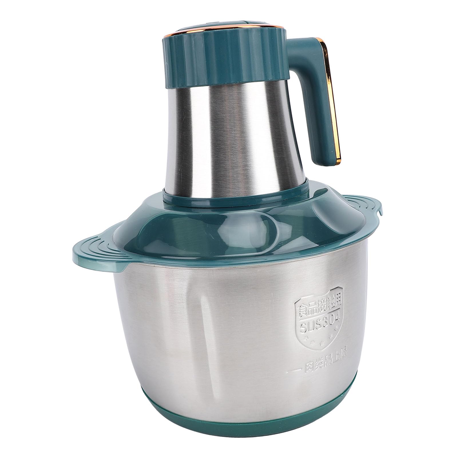 HEEPDD Procesador de Alimentos para Picadora de Carne Eléctrica, Acero Inoxidable SUS de 500 W con 2 Cuchillas, 3 Platos y Capacidad de 5 L para Moler Carne, Verduras y Frutas (Enchufe europeo 220v)
