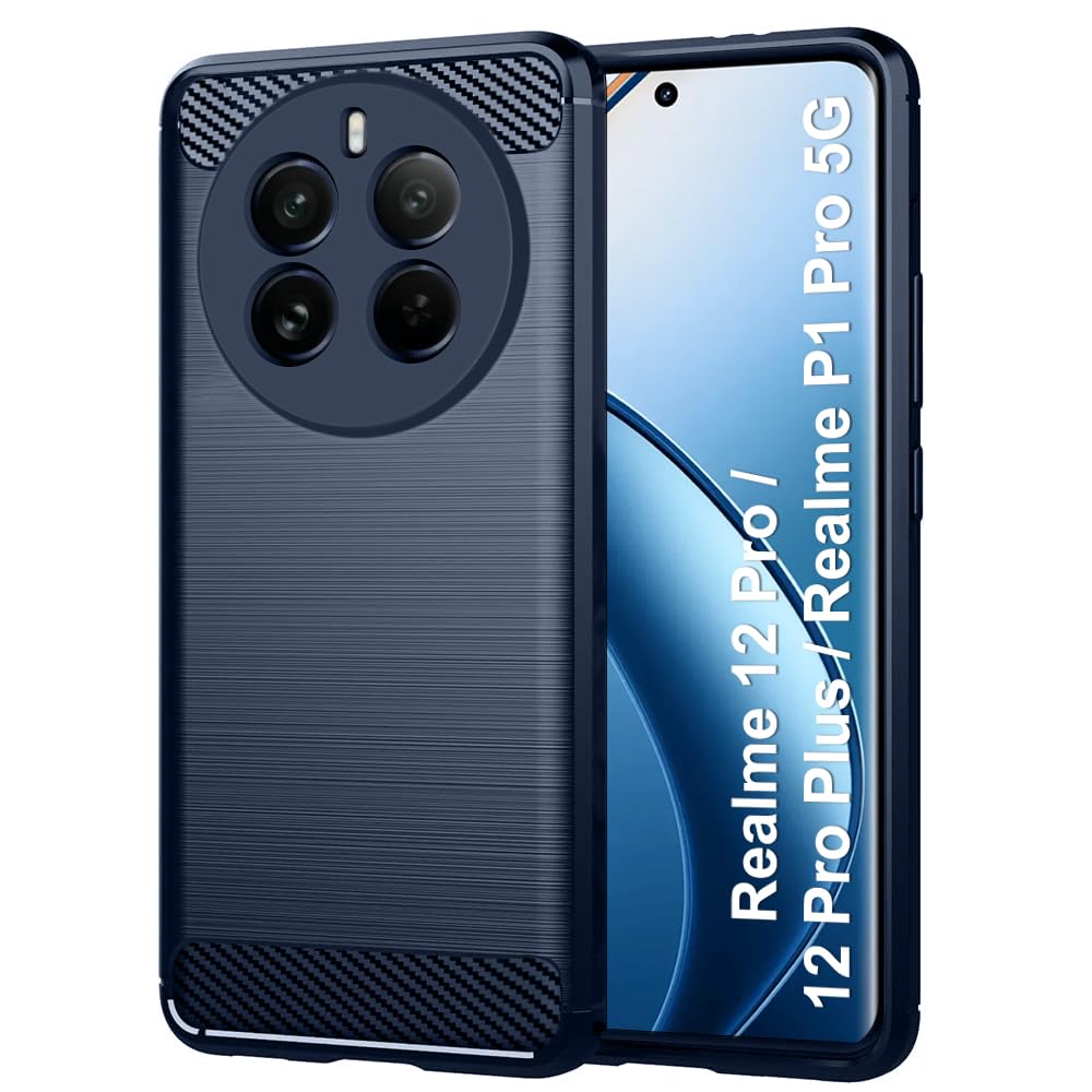 TheGiftKart Rugged Shockproof Back Cover Case for Realme 12 Pro / 12 Pro Plus 5G / Realme P1 Pro 5G | Total Camera Protection | Anti-Fingerprint Finish | Stylish Design Back Cover Case (TPU, Blue) (B0CTXGBK3W) Amazon Price History, Amazon Price Tracker