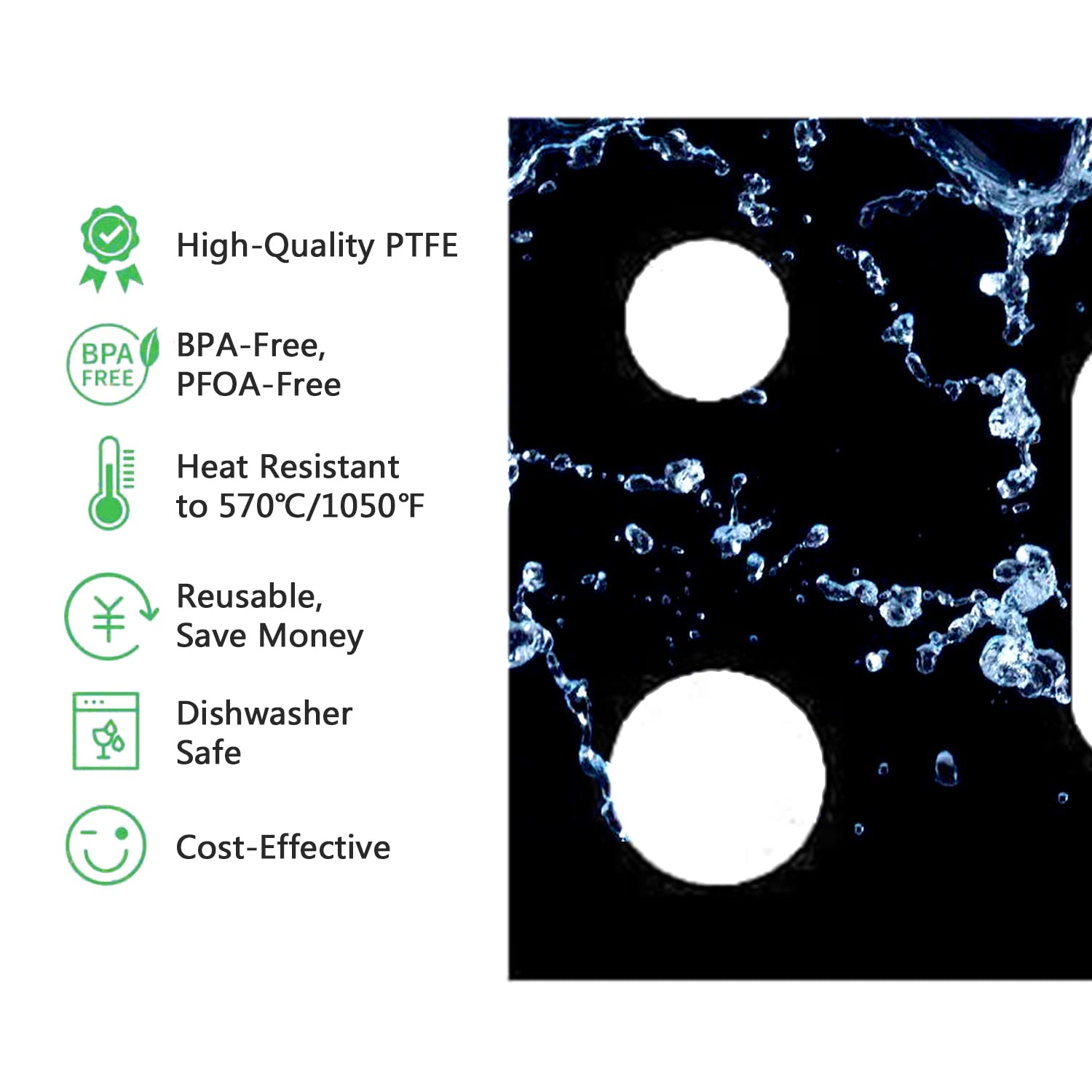 Stove Top Covers for Samsung Gas Range(0.5mm thick) with 2pcs Gap