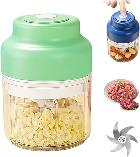 Miniatura 9 de 2026 Mejora de picador eléctrico de ajos, mini procesador de alimentos portátil con carga USB y picador de verduras, molinillo de verduras para