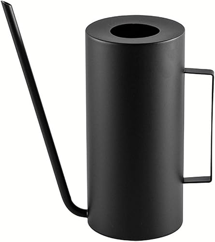 Aspersor de latón para interiores y exteriores, acero de metal de 1.5 L, estilo retro, para el hogar, riego de agua (negro, tamaño único)