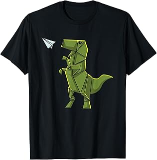Origami Dinosaur Shirt - Origami T-Rex Flying Paper Airplane T-Shirt