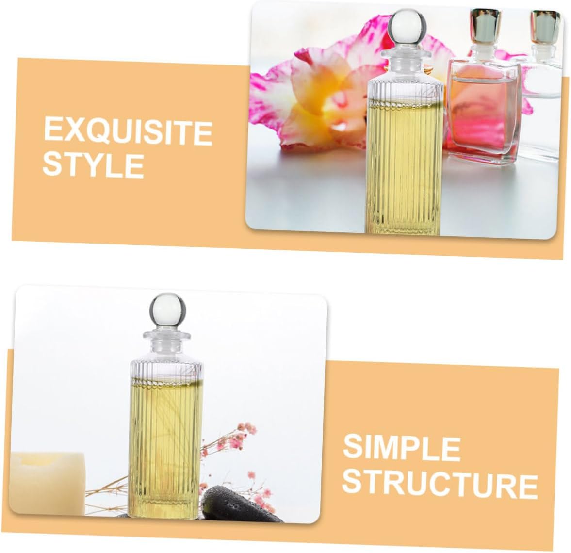 Empty Essential Oil Diffuser Bottles Glass Perfume Diffuser Bottles Home Fragrance Aromatherapy