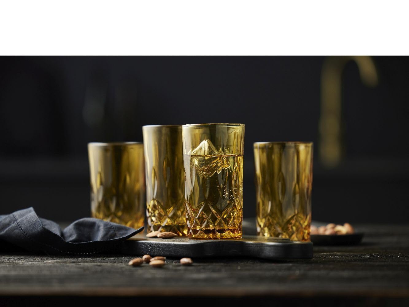 Lyngby Glas Sorrento Highball 38 cl 4 adet Amber