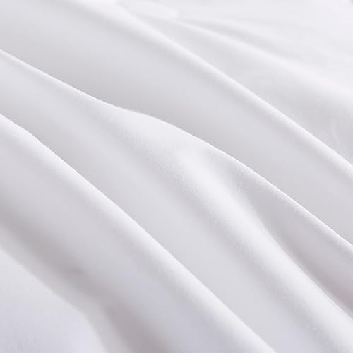 Miniatura 7 de Edredón alternativo para todas las estaciones de plumas y telar, con botones, funda de microfibra suave y de fácil cuidado, relleno de fibra