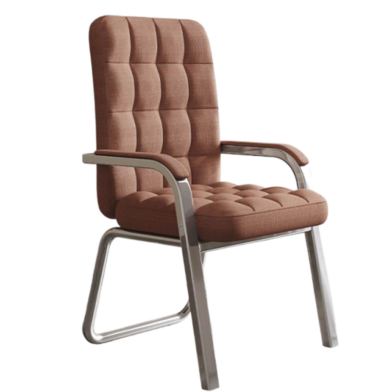 Chaise de bureau ergonomique sans roulettes et pieds en métal pour salon
