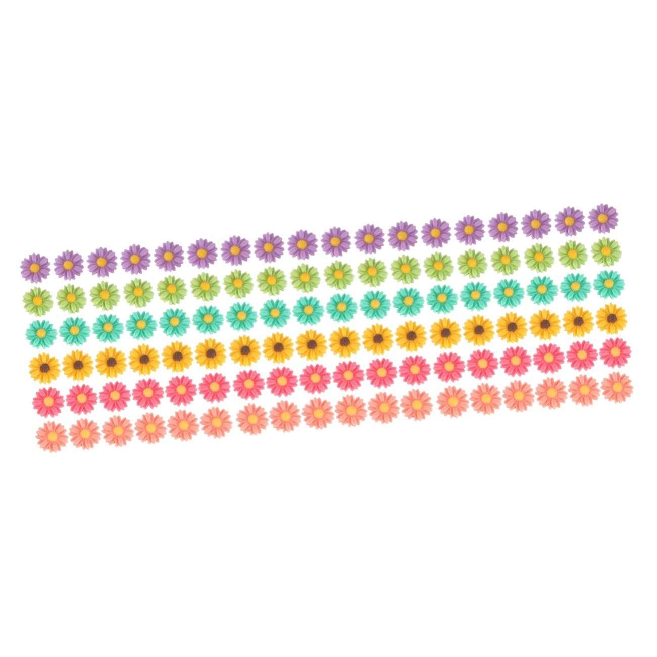 Hemobllo 108 Pcs DIY Accessories Resin Flatback Flower Button Mini Clips for Hair Clay Decoden Charms Scrapbooking Ornament Resin DIY Ornament Sculpting Spatula Household Products Round