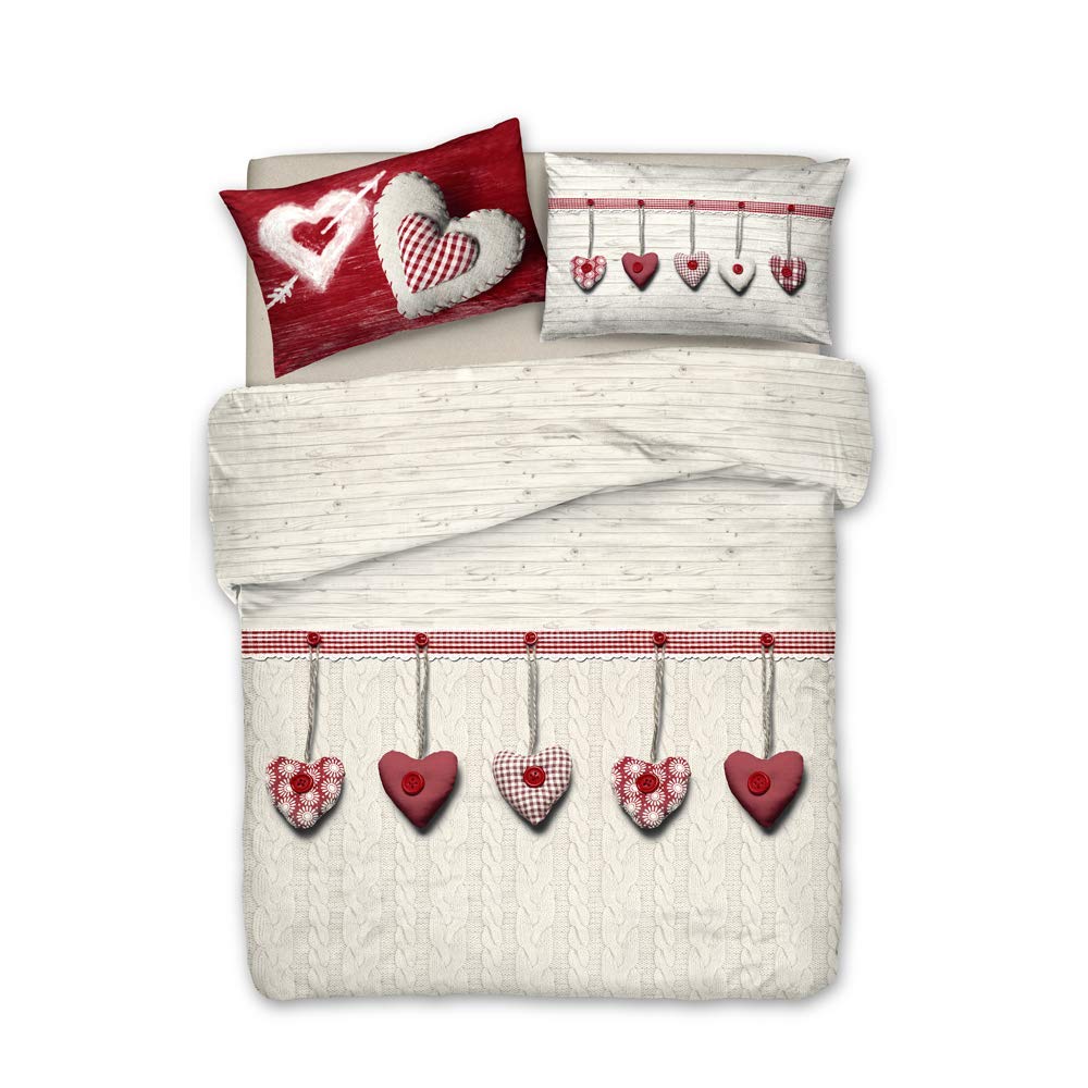 Housse de couette 250 x 200 cm en coton pour lit double chaleureux