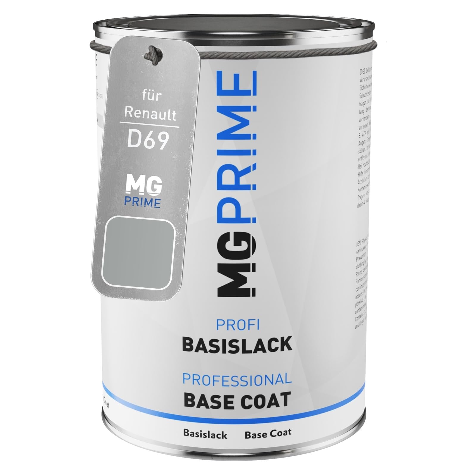 MG PRIME Car paint Can ready-to-spray for Renault D69 Gris Platine Metallic/Mercury Metallic Base coat 1.0 litre 1000ml