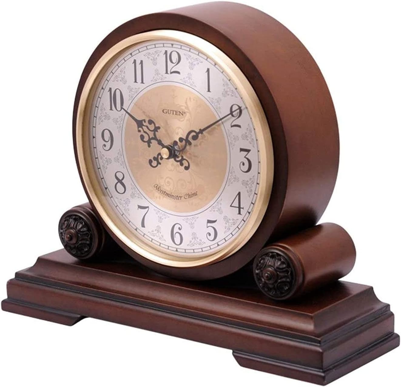 Mantel Clocks Wood with Westminster Chime Solid Wood Decorative Chiming Mantel Clock