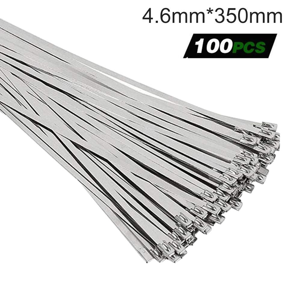Fascette stringicavo, fascette stringicavo 100 pezzi fascette stringicavo in acciaio inox fascette stringicavo multiuso fascette stringicavo in metallo autobloccanti 4,6 mm fascette stringicavo n