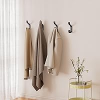 Vista 3 de Coat Hanger Wall Mount 8-Pack - Wall Hooks for Hanging Heavy Duty