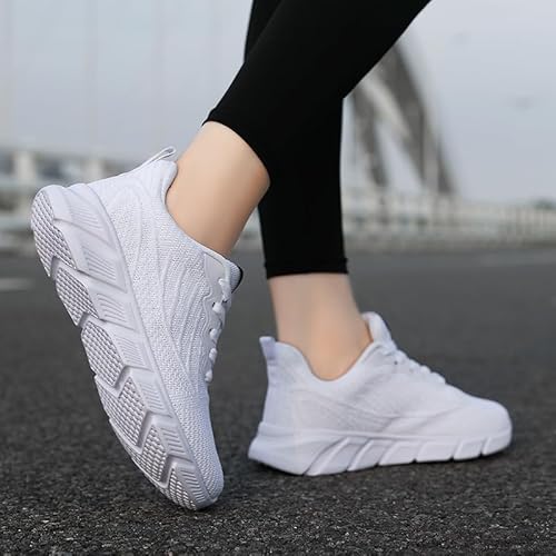 Gosetony Tênis de corrida feminino, tecido, Branco, 37