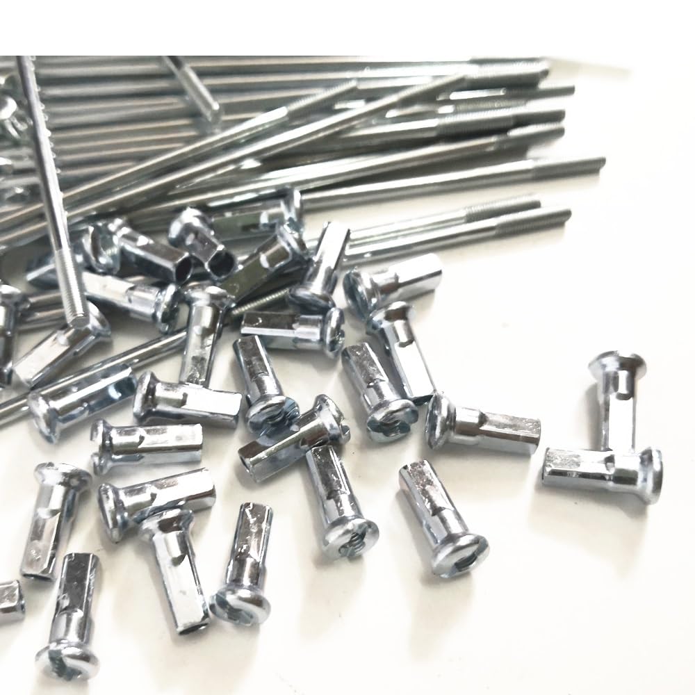 Set di 36 raggi per bici elettrica, 12 G, 2,5 mm, in acciaio, con nippli da 70-200 mm, set (180 mm x 2,5 mm)
