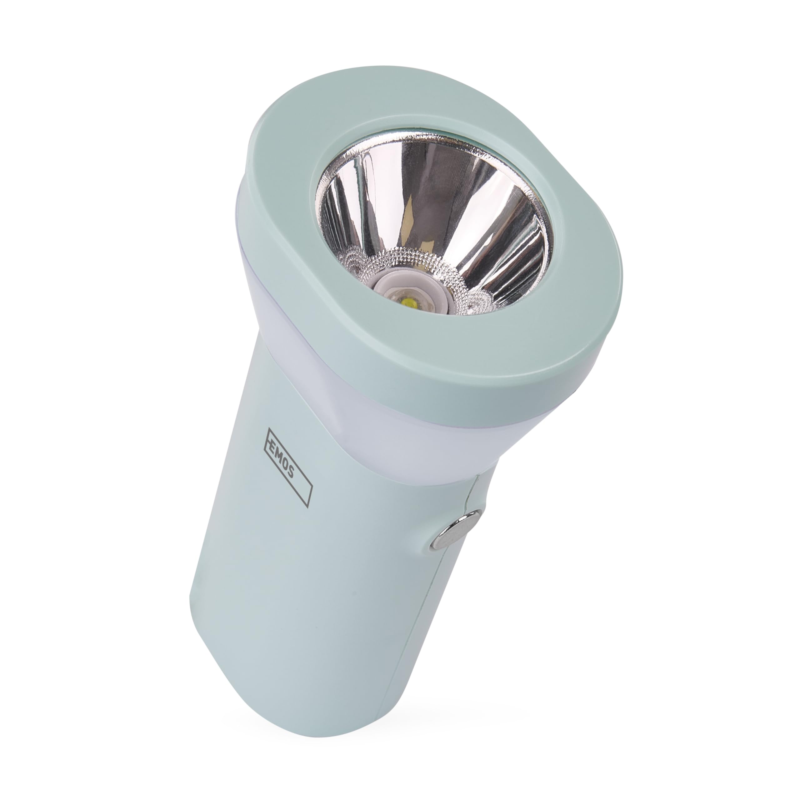 EMOS - Torcia ricaricabile per bambini e luce notturna con LED e SMD LED - Batteria agli ioni di litio da 800 mAh - Durata della luce 3,5-5 h - Portata 170 m, luminosità 80 lm - Cavo di ricarica USB-C