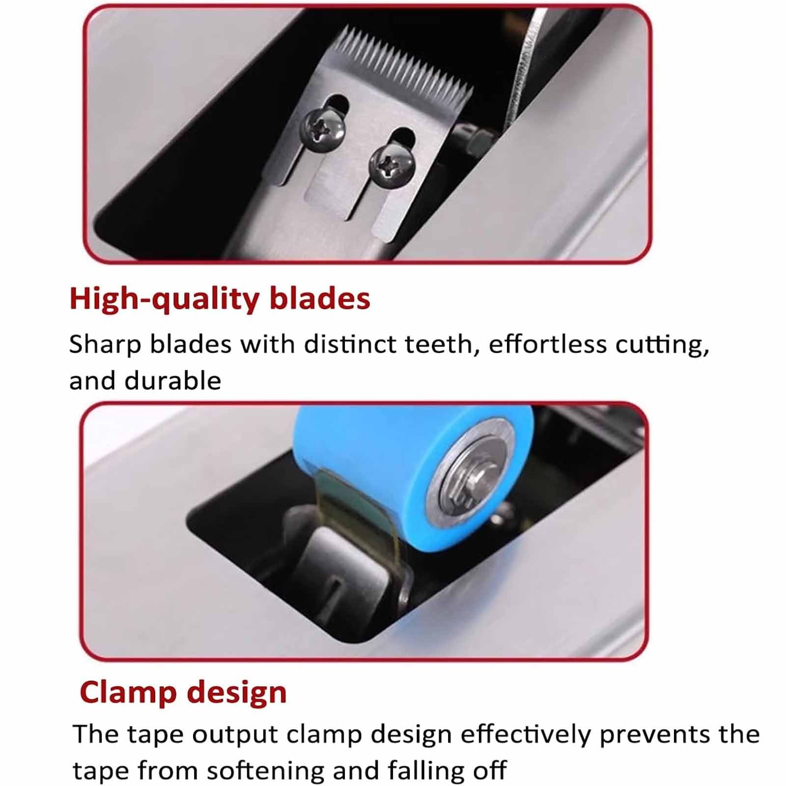 Máquina Cortadora De Cinta Automática, Máquina Selladora De Cartón De Escritorio O Cinta De 2,5 Cm De Ancho, Longitud De Sellado Ajustable, para Cajas De Cosméticos, Cajas De Juguetes