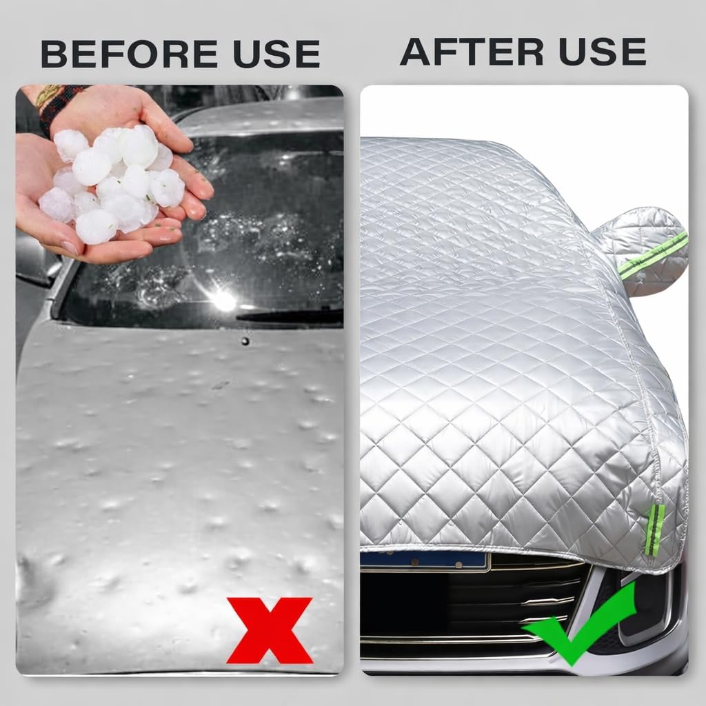 Anti-Hail Car Cover Custom Fit for Tesla Model 3 (2022-2026) Hail Protector Car Cover,Outdoor Heavy Duty Waterproof Truck/SUV/Sedan Protector